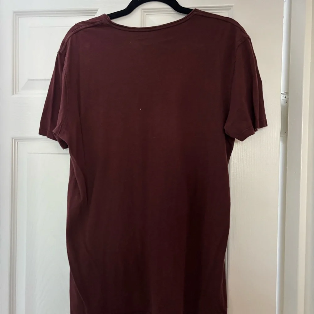 All Saints Dark Red Short Sleeve Tee - Picture 3 of 3